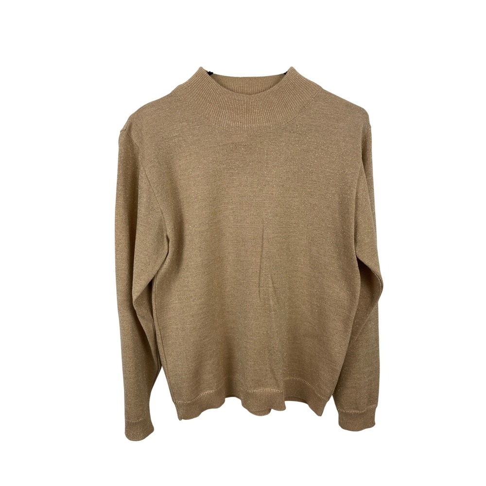 Pendleton Classic Gold Metallic Wool Blend‎ Holiday Party Sweater Gold Size S